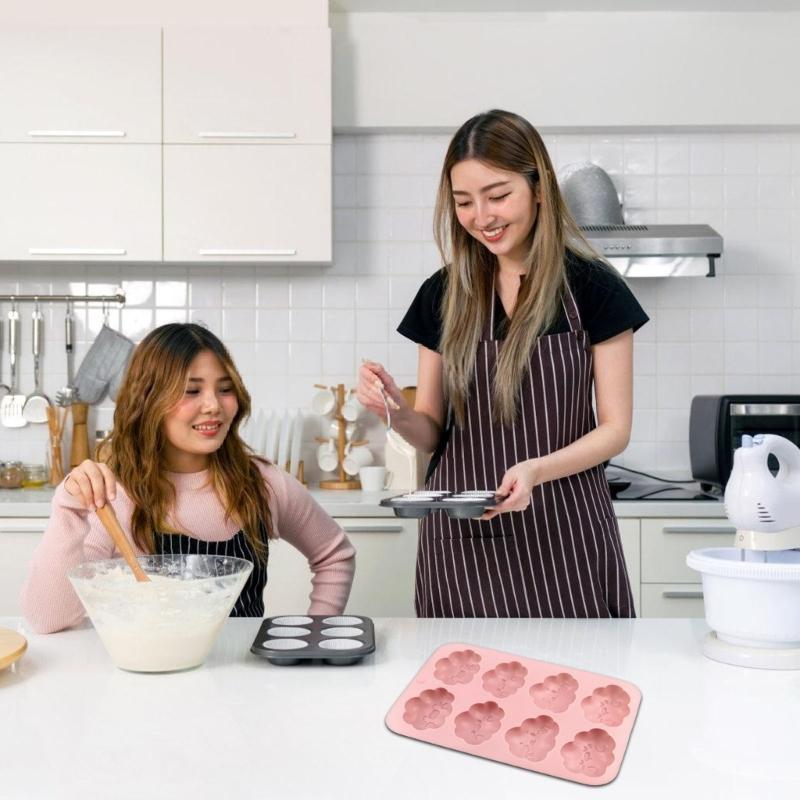 Multipurpose Cartoon Cloud Dessert Molds Effective Silicone Cloud Dessert Molds with 8 Compartments for Baking
