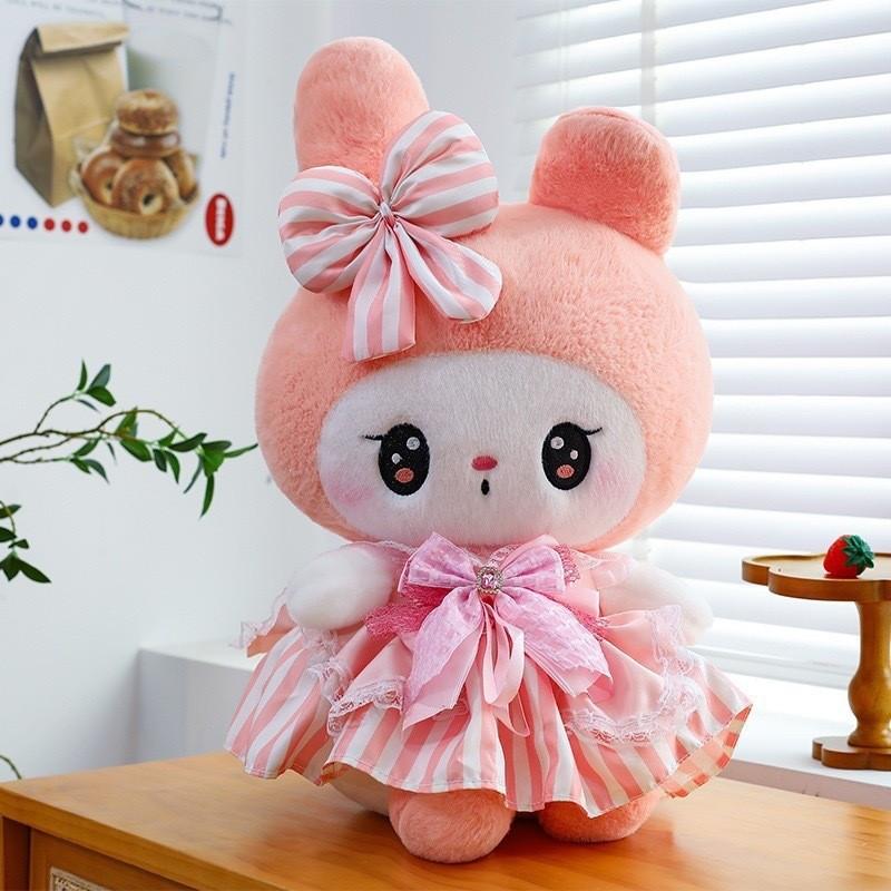 Sanrio Kuromi Plush Toy Girl Birthday Gift With Bow Dress For Kids And Collectors