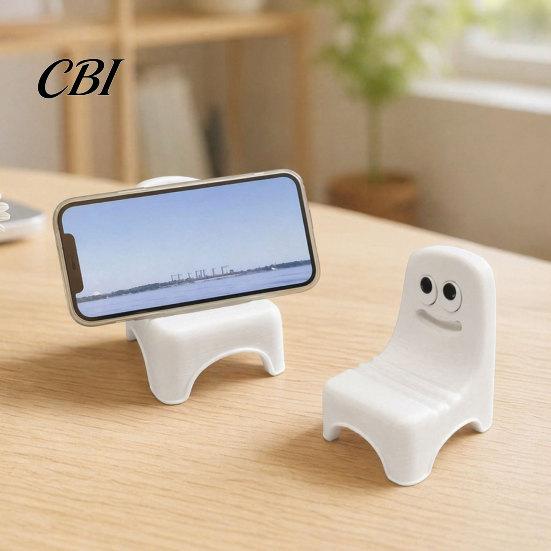 Anti-slip Phone Stand 3D Printed Holder, Ghost Chair Shape Compact Stand, Kitchen Holder Portable Anti-Slip Decorative for Home Office Travel