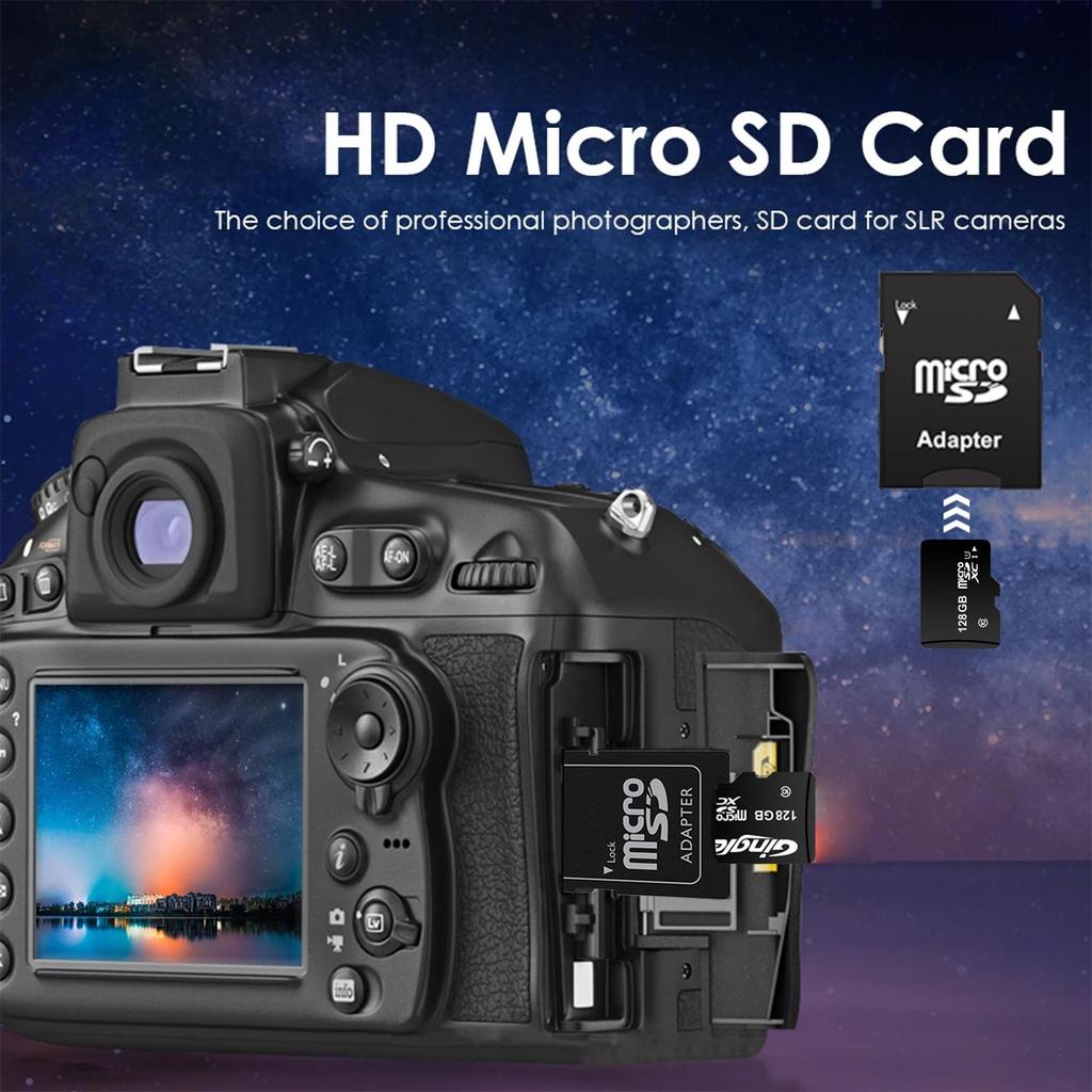 Micro SD 128GB TF Card 32GB 64GB Sd Card Micro SDHC SDXC Flash Memory Card Class 10 with Adapter for Vehicle Data Recorder Camera Smartphone Game