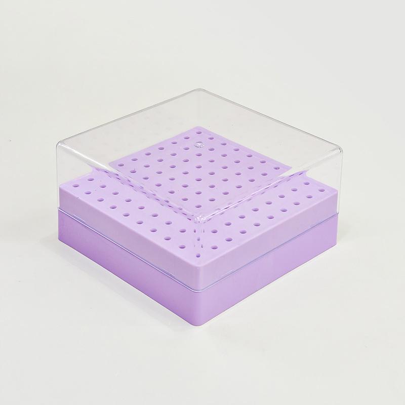 100 Nail Storage Polish Holder Organizer Stand Display Plastic Holes Art Drill Box Grinding Head Bit Bits
