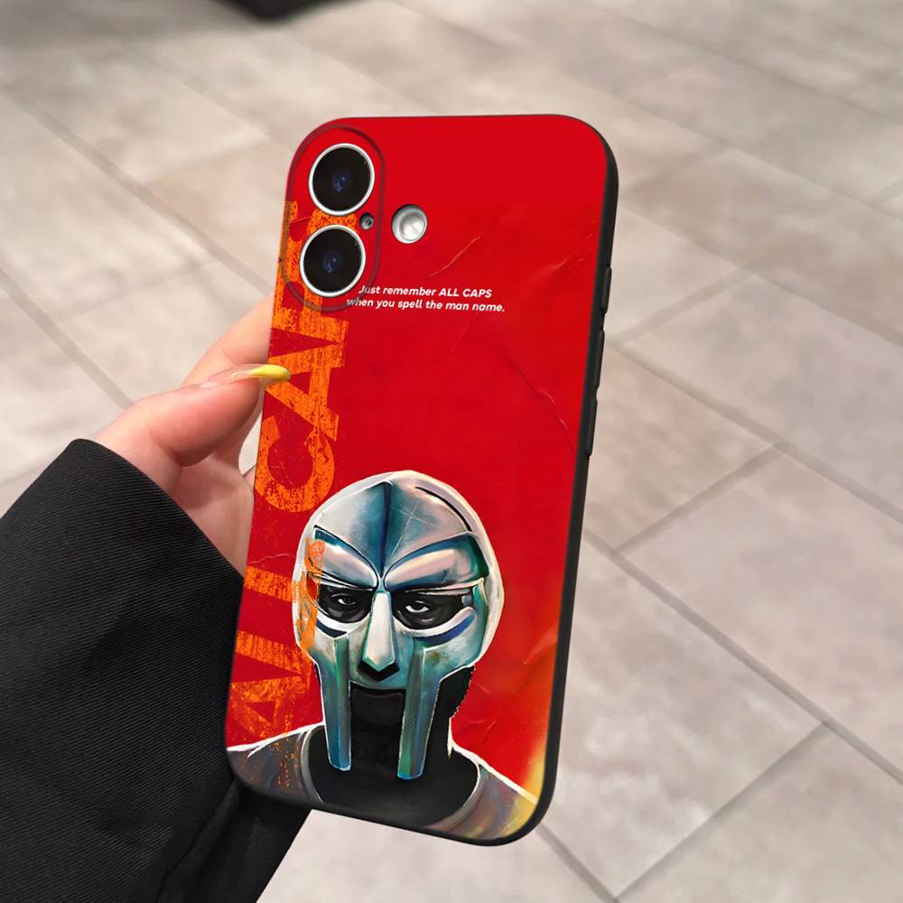 M-MF Rapper D-DOOM För IPhone 17 16 15 14 13 12 11 Pro Max 13 17Air Stötsäkra Mjuka Telefonfodral Coque