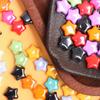 20 Stück 10,2 mm Acryl Kleine Sterne Geformt Lose Perlen für Armband Halskette Schlüsselanhänger Herstellung DIY Perlenmaterial