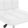 Vidaxl Bar Stool, White, Upholstered In Faux Leather