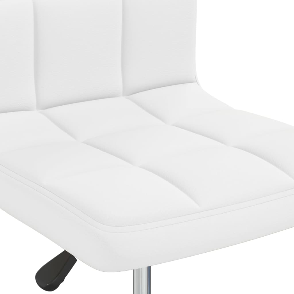 Vidaxl Bar Stool, White, Upholstered In Faux Leather