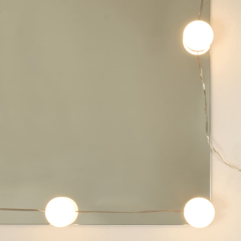 LED Vanity Table with 2 Cabinets Concrete Grey Engineered Wood