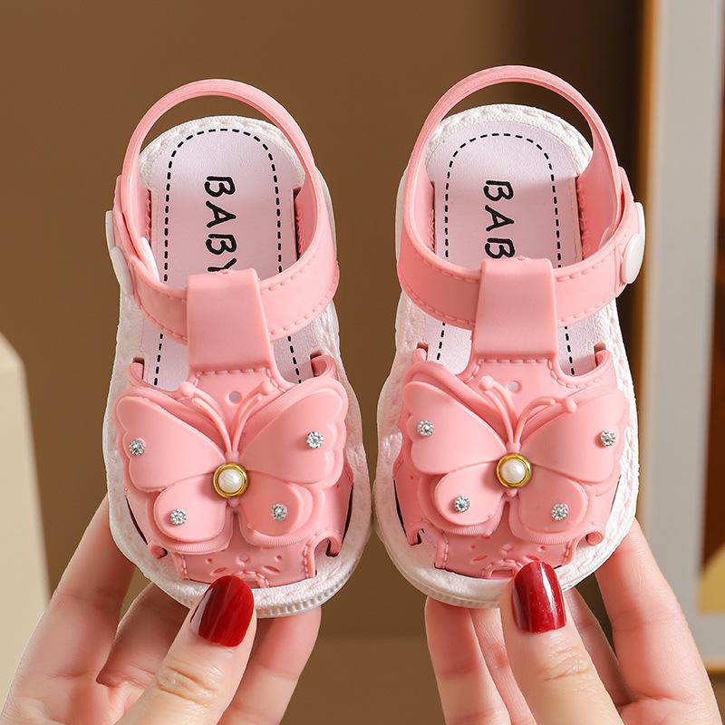 Girl Princess Sandals Baby Shoes Soft Soled Walking Shoes Girls Small Bows Decorative Children's Shoes High-quality Sandals
