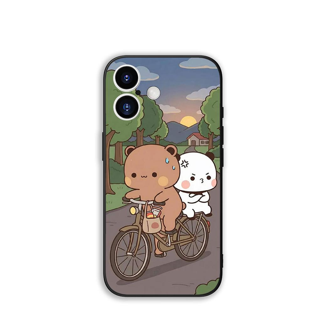 For Apple iPhone 16 15 14 Plus 13 12 Mini 17 Pro Max + 16E Air 16+ ProMax Phone Cover Case Bear Bubus Panda Dudus