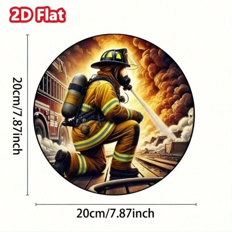 1 pc Round Metal Wall Art Decor for Office Living Room Patio (20x20 cm)