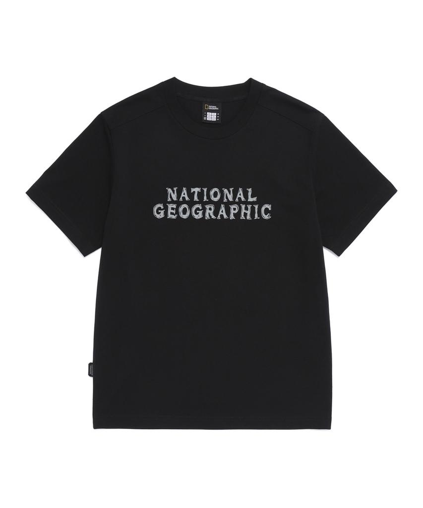 NATIONALGEOGRAPHIC N265Uts920 Neod Kurzarm-T-Shirt mit großem Logo Schwarz