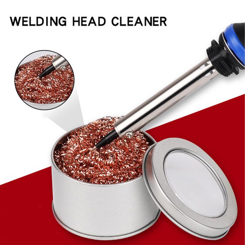 Brass Wire Stainless Soldering Tip Cleaner Ball No-Water Solder Iron Cleaning Sponge Self-Cleaning Desoldering Mesh Ball