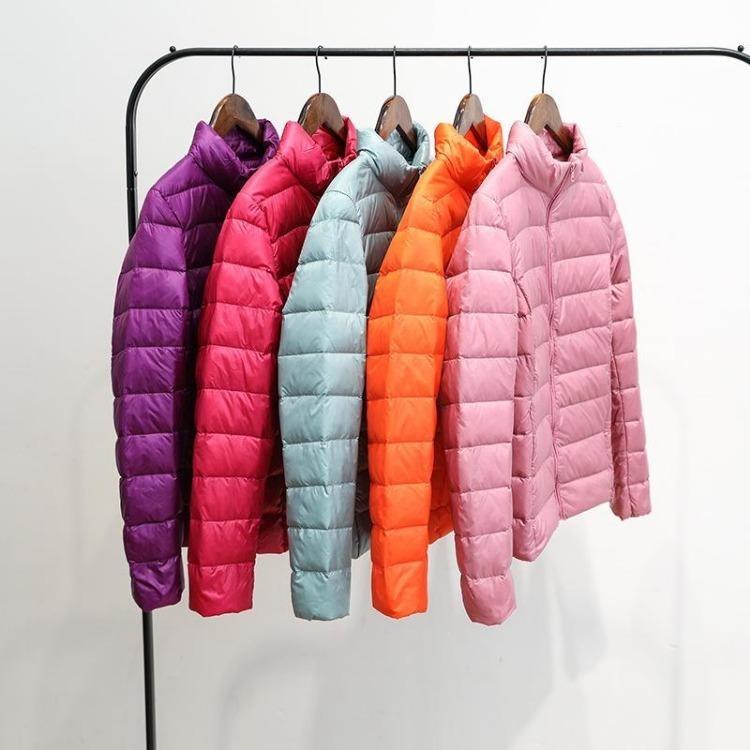 Winter Women Down Jacket Slim Warm Ultra Light Plus Size Hooded Short Coat White Duck Down Outerwear Autumn