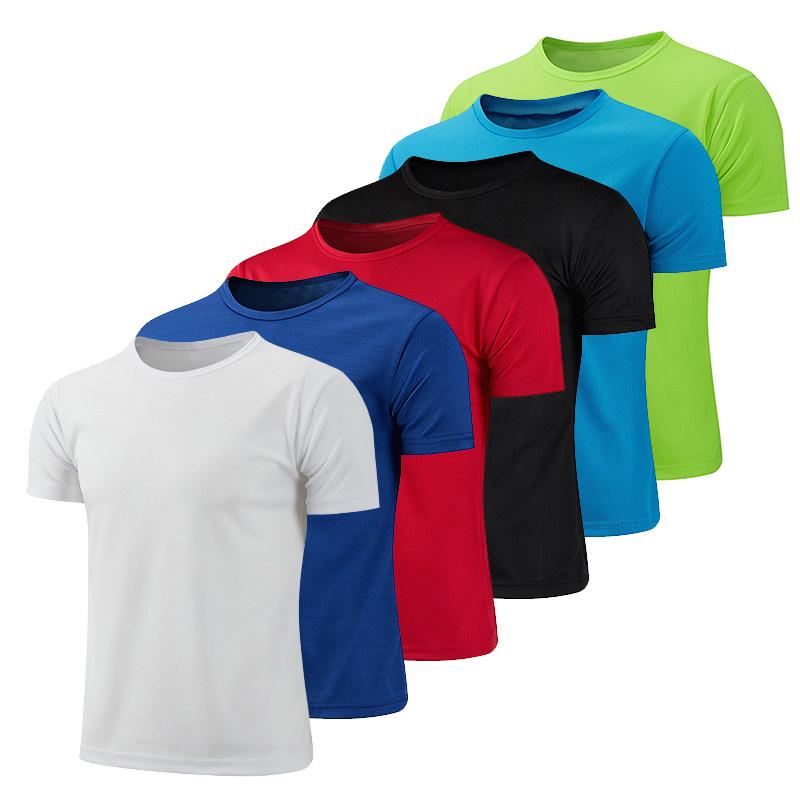 Kids Boys Breathable Running Shirt Short Sleeve Round Neck Quick Dry Tee for Fitness Training Outdoor Sports