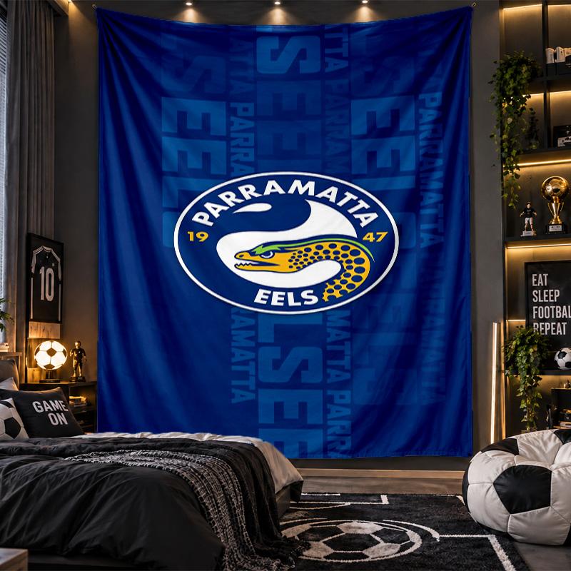 Wandtapijt Parramatta Eels Print Doek voor Woonkamer Slaapkamer Huisdecoratie
