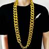 Big Chunky Necklace Rapper Fake Gold Chain Costume Performance Props Jewelry
