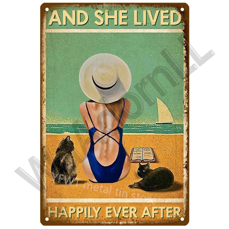 Strand Blikken Bord Plaat Metaal Zomerbord Metalen Plaat Wanddecoratie Voor Strandbar Huis Surfclub Decoratief IJzeren Schildering Poster