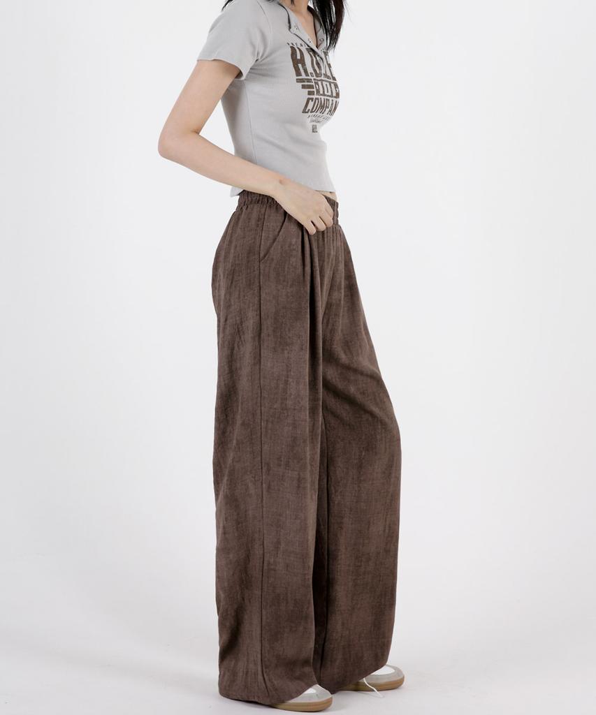 UMM Women'S Summer Wrinkle-Free Tuck Wide Pants 3 Colors