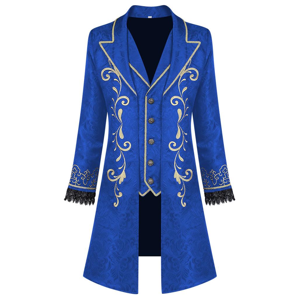 Medieval Prince Costume Set For Halloween Cosplay With Polyester Fabric For Stage Performance