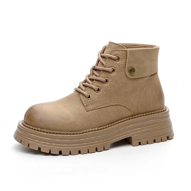 Mode 2024 Neue Winter Plateau Schuhe Plus Plüsch Stiefel Damen Chunky Stiefel Damenschuhe Khaki Gelb Schwarz Stiefel Damen Barfußschuhe