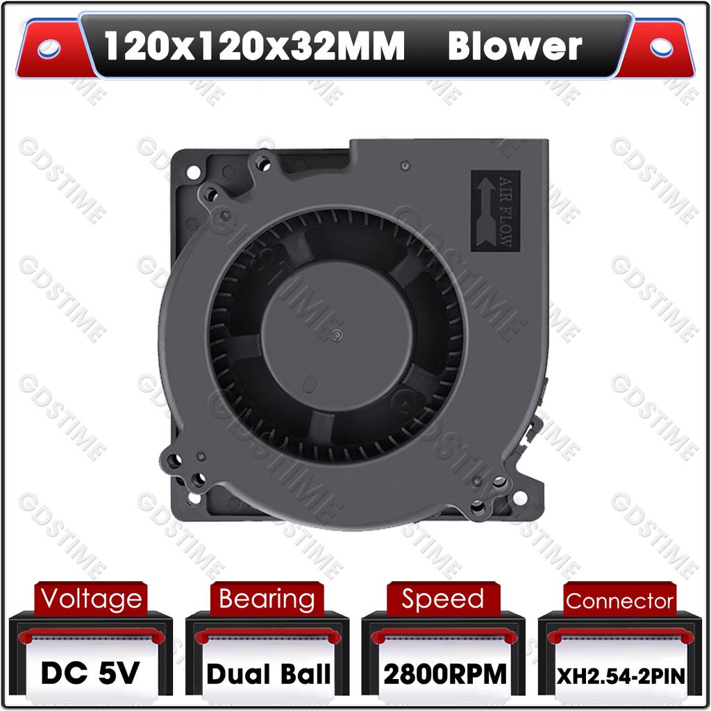 1pcs Gdstime 120mm 12cm Blower Fan 5V 12V 24V 48V 110V 115V 220V 240V 120X120X32mm Ball Computer Radial Turbo Fan Cooling Fan