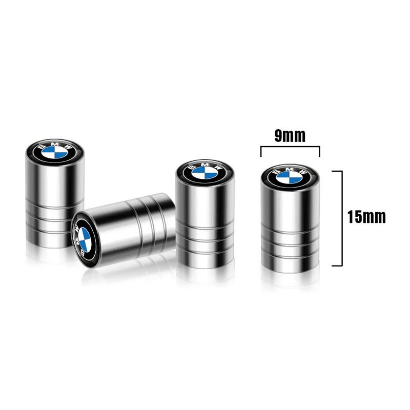 4Pcs Car Logo Badge Wheel Tire Valve Caps Air Stem Tyre Plug Accessories For BMW X3 X5 M5 M3 E46 E90 E60 F10 E39 F30 E36 G30 E87 OO8
