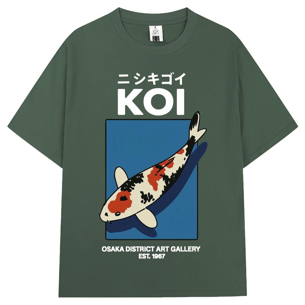 Japanese Fuji Dragon Yakuza Tokyo Koi Fish T Shirt Men Women Vintage Fashion Tshirts 100 Cotton Loose T Shirts Streetwear Male