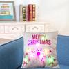 Luxuriöser Weihnachts-LED-Lichter Kissenbezug aus Leinen für festliche Heimdekoration und gemütliches Sofa