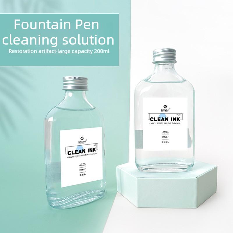 200/50ml Fountain Pen Ink Cleaning Solution To Remove Ink Stains and Stains Pen Washing Tool Stationery School Office Supplies