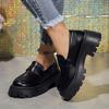 Ležérní platformové mokasíny dámské britský styl černé hnědé kožené boty pro ženy pohodlné nazouvací baleríny plus size zapatos mujer