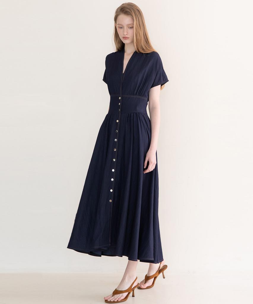 J Mark New York Button Maxi Dress - Indigo