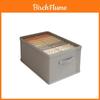 Clothing Storage Box With Foldable Cotton Linen Material For Bedroom Closet Organization