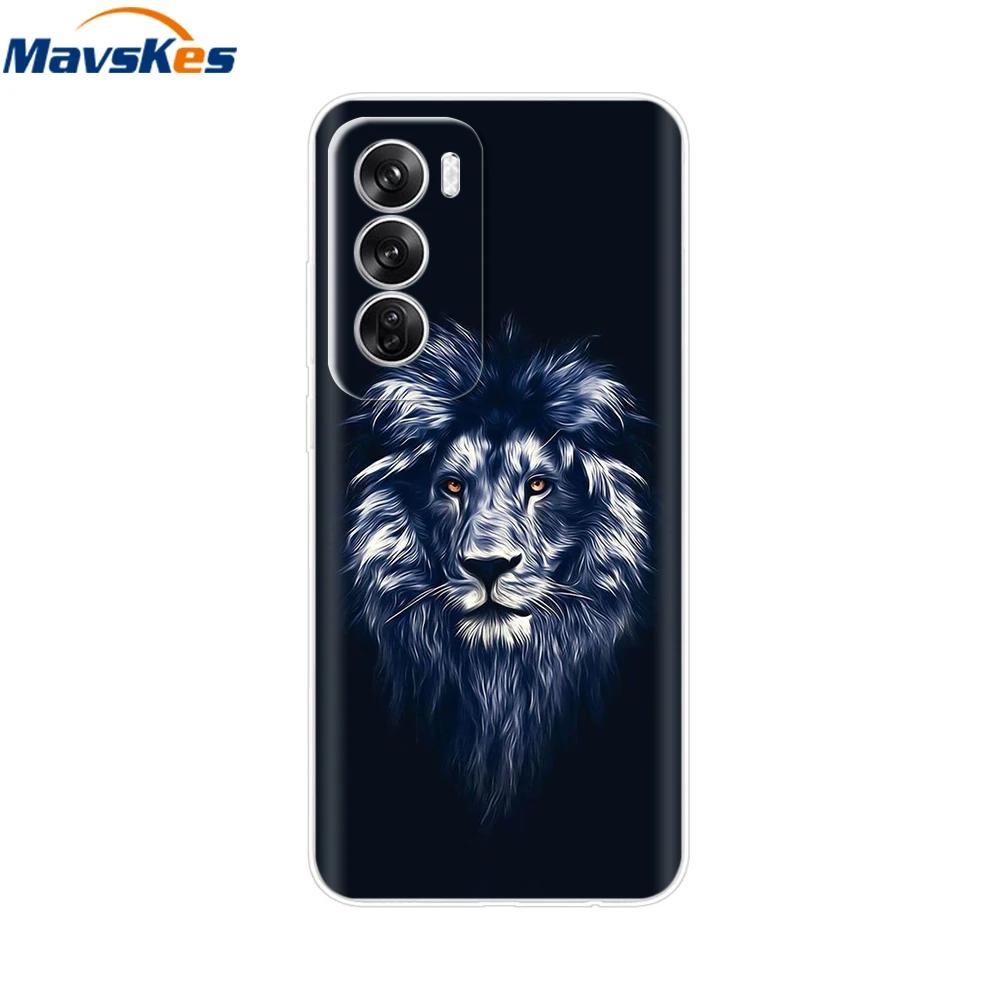 Capa OPPO Reno 12 Pro 5G Moda Flor Silicone Capa de Telefone Para OPPO Reno 12 Capa Reno12 Pro Para-choque 2024 TPU Macio Preto Fundas