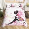 Fantasy Duvet Cover Set Girls Dream Butterfly Theme Bedding Set Floral Comforter Cover Set For Girls,Flower Mushroom Quilt Cover