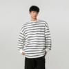 Spring Men Harajuku Striped T Shirts Men Casual Round Neck Tshirts Male White Long Sleeve Tops Tees Man Oversize T-Shirt