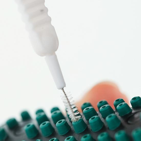 100 st Duschhål Rengöringsborste Halkfritt Handtag Fin Nål Anti-igensättning Penetrationsborste Bärbart Badrumsrengöringsverktyg