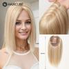 HAIRCUBE 12 Inç Kadın İnsan Saç Toppers Altın Sarışın Golleri Saç Parçaları Kadınlar için Saç Dökülmesi Ipek Taban Klip Toppers 150% Yoğunluk
