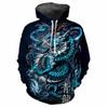 Chinese Dragon Pattern 3D Harajuku Printed Cartoon Anime Cool And Stylish Avant-garde Men's Soft Comfortable New Tide Hoodie Top