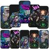 Für iPhone 16 15 Xiaomi Redmi Note 13 12 11 Pro Max X 9 14 Plus XR Samsung Galaxy A15 S24 S23 Huawei OPPO Cover Arcanes Anime Game Jinx Vi Handyhülle