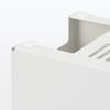 MUJI Steel Tap Storage Box, Flap Type, White Gray, 32cm (W) X 10cm (D) X 14cm (H), 44596654, Cable Box, Storage Box, Wire Concealment