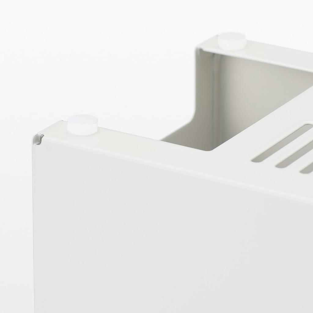 MUJI Steel Tap Storage Box, Flap Type, White Gray, 32cm (W) X 10cm (D) X 14cm (H), 44596654, Cable Box, Storage Box, Wire Concealment