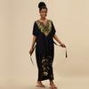 Sexy Kaftan Dress Women Plus Size Beach Wear  Bohemian Tie Dye Striped Bikini Cover-ups Long Tunic  Swim Suit Cover Up KTB