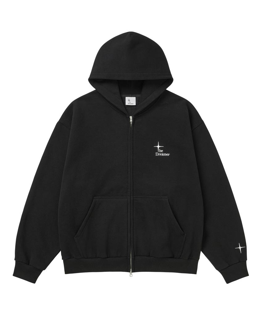 Deulimeo Heavyweight Blanket Zip-Up Hoodie Black