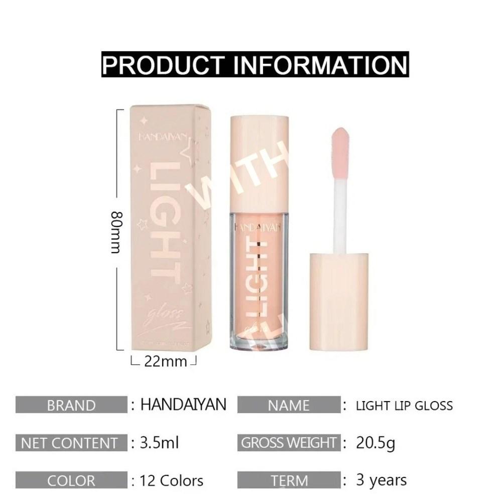 Mirror Water Glitter Lip Gloss Glossy Moisturizing Transparent Lip Oil Lasting Transparent Primer Hydrating Plump Lipstick Makeup 1 Piece, 806
