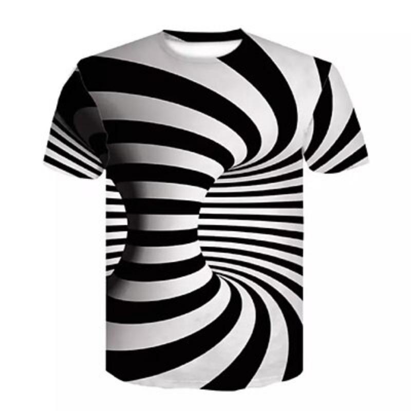 T-shirt Graphique Géométrique 3D pour Homme T-shirt Manches Courtes T-shirt Col Rond Causal A B C Vêtements d'Été Vêtement Normal
