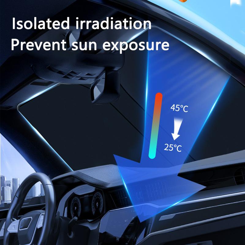 2024 Car Window Sunshade Cover Sun Shade Windshield Visor Protector Windscreen Folding Auto UV Protection Curtain Styling