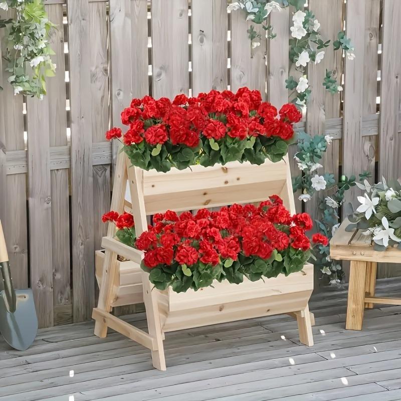 1PC Simulation Begonia Fake Flower Home Living Room Geranium Silk Flower