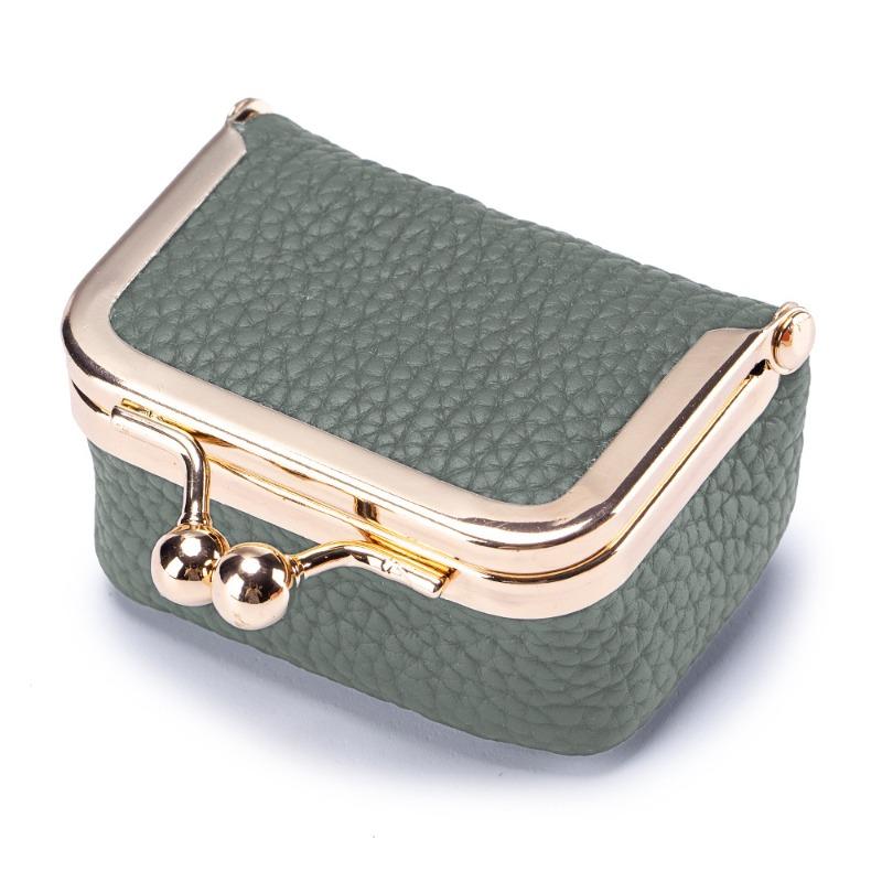 New Leather Compact Gold Bag Diamond Ring Jewelry Bag Mini Ring Necklace Earrings Jewelry Box Coin Change Bag
