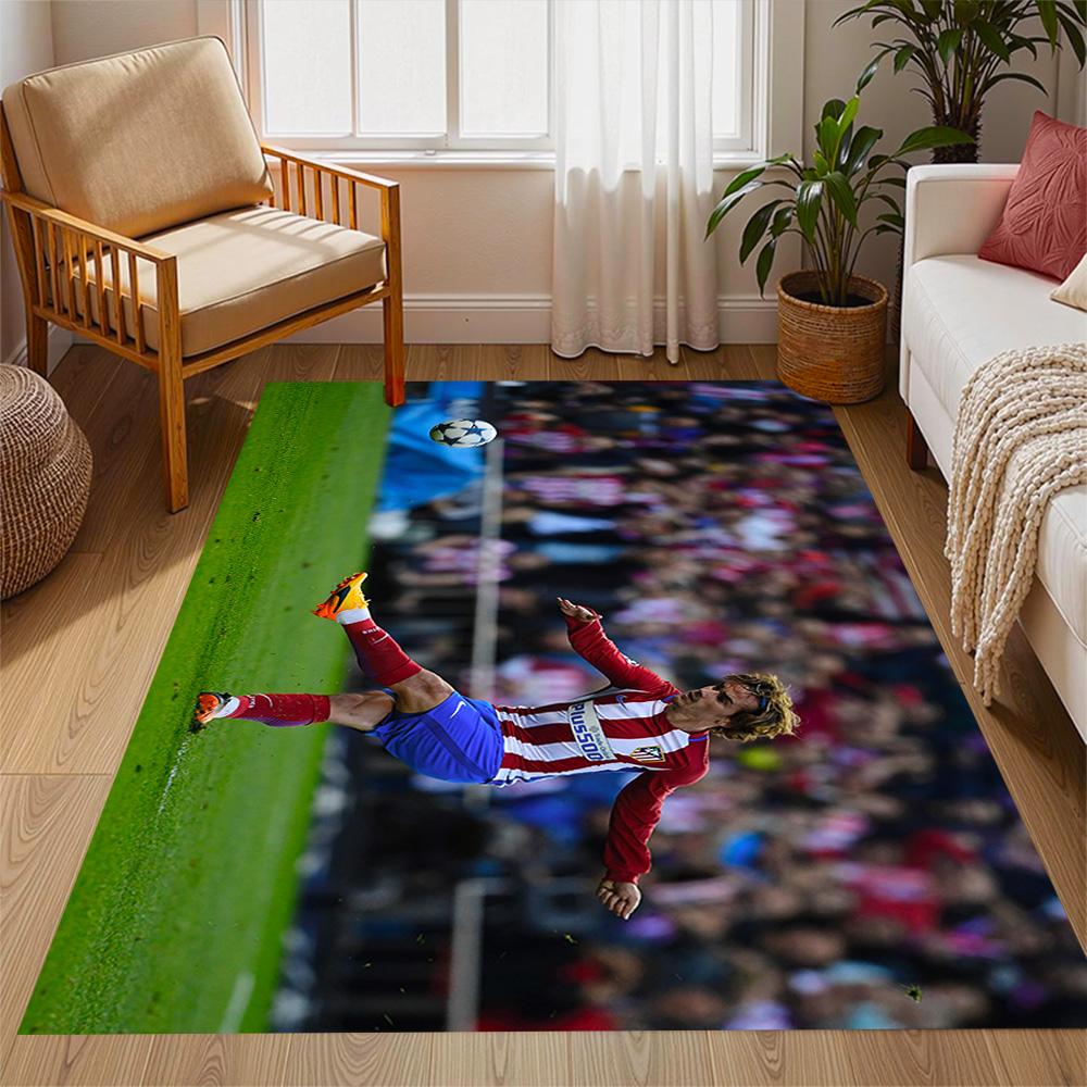 Atletico Madrid Player Carpet Suitable for Decorate Room Dining Room Dormitory Game Room Antislip Carpet Office Home Decor