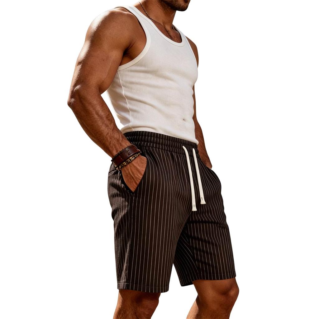 Casual Zomer Shorts voor Mannen met Trekkoord en Zakken Lichtgewicht Comfortabele Pasvorm Elastische Tailleband Geschikt voor Buitenactiviteiten