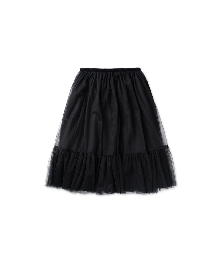 Without Summer Tulle Midi Skirt_Black